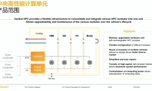 大陆集团：中央高性能计算单元及冷却系统