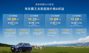 10.98万元起，埃安霸王龙家庭版是家庭刚需首选